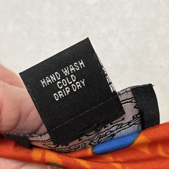 Angie Dress Womens S Orange Satin One Shoulder High Low Mini Tropical Resort‎ - Picture 6 of 7